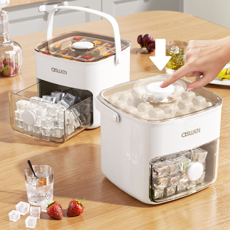 Large Capacity Food-Grade Ice Cube Mold & Ice Storage Maker