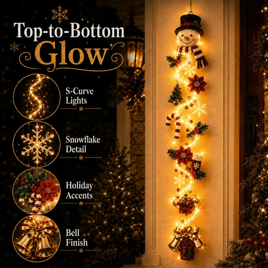 Christmas Angel lighted Christmas door hanger