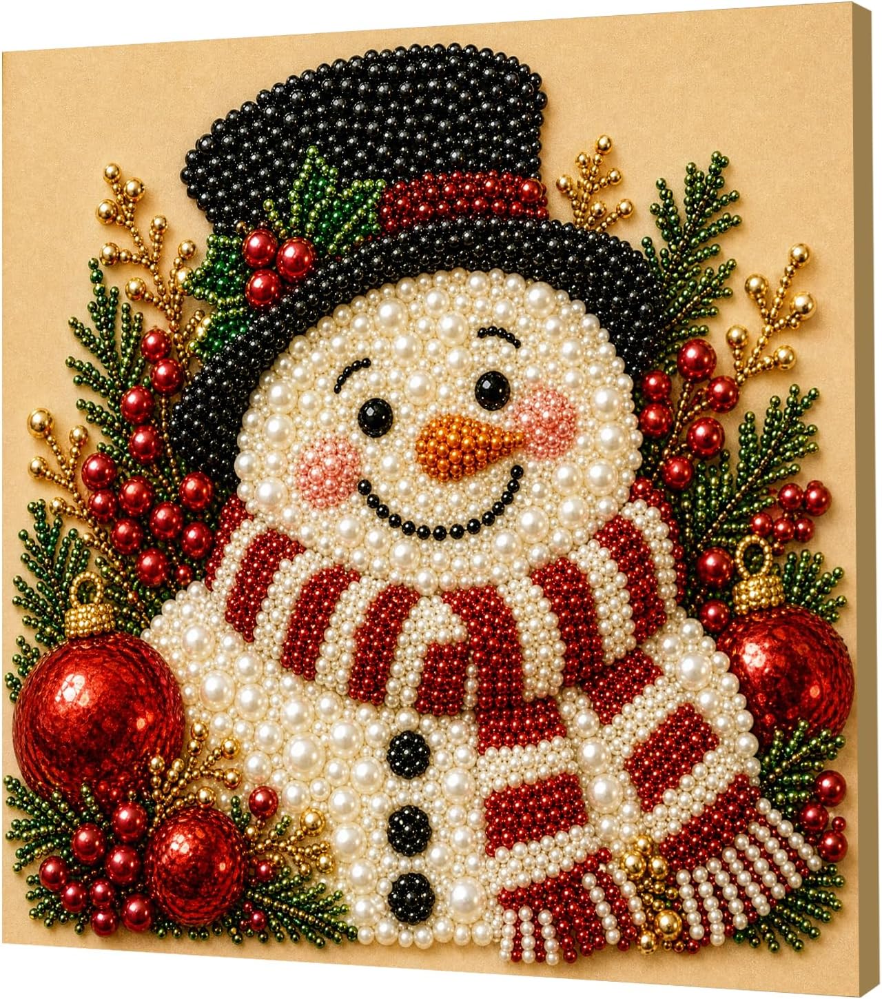 Christmas Pearl Diamond Art Kit with 20 cm Frame