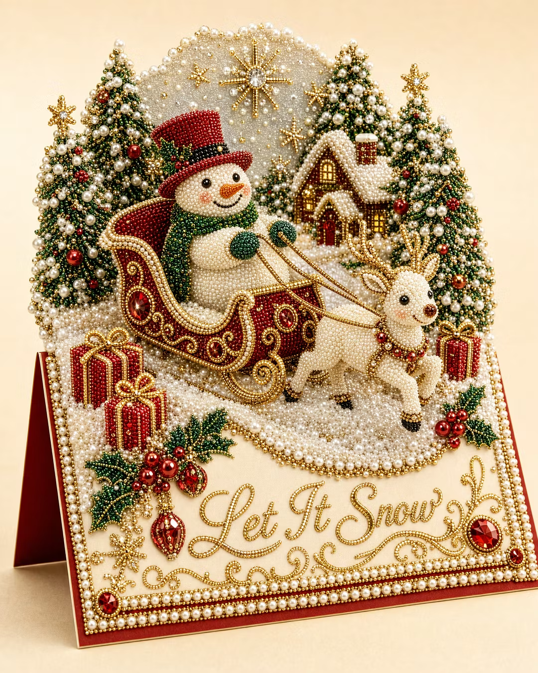 3D Christmas Greeting Card Set – 6 Pack