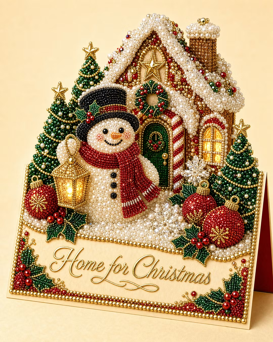 3D Christmas Greeting Card Set – 6 Pack