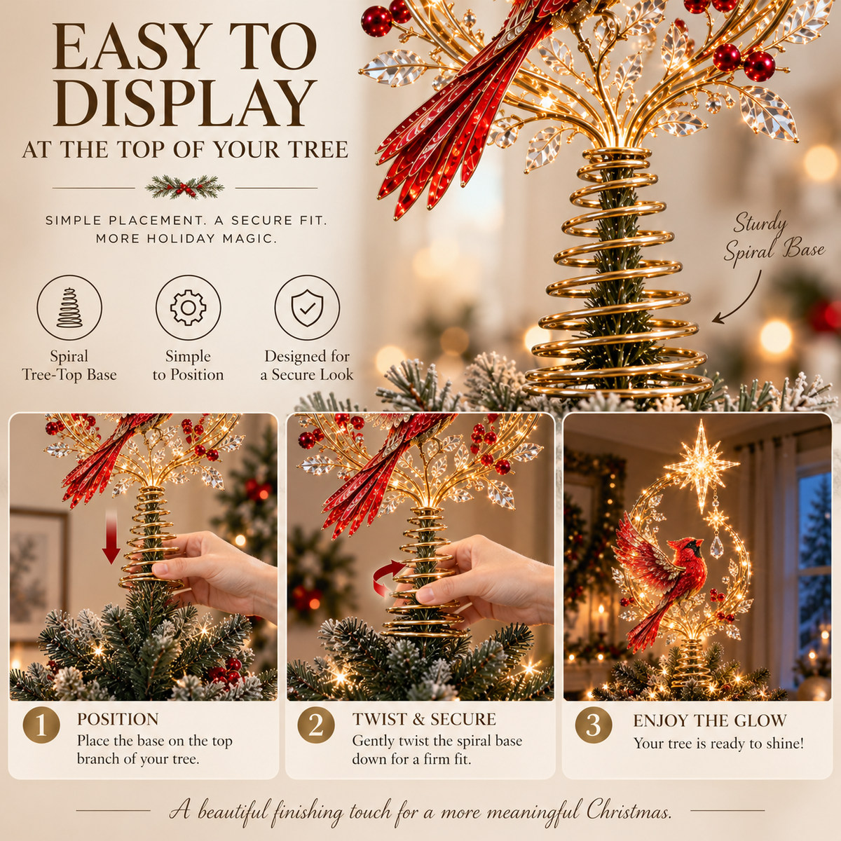 Lighted Christmas Tree Topper Collection for Meaningful Holiday Displays – image 6