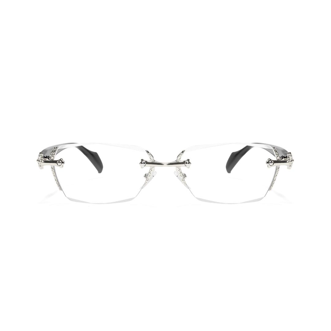 Rimless Metal Anti-Blue Light Reading Glasses 2 Pcs