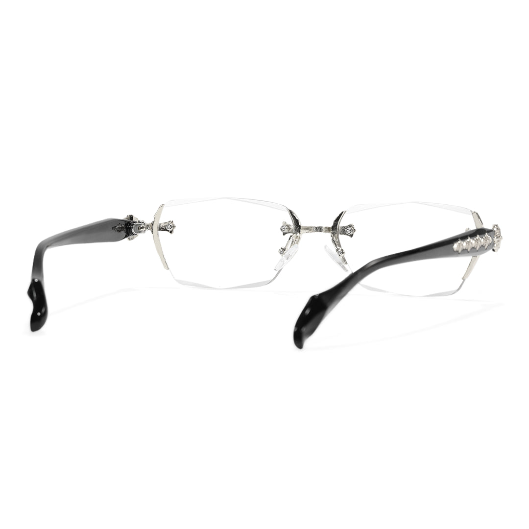 Rimless Metal Anti-Blue Light Reading Glasses 2 Pcs