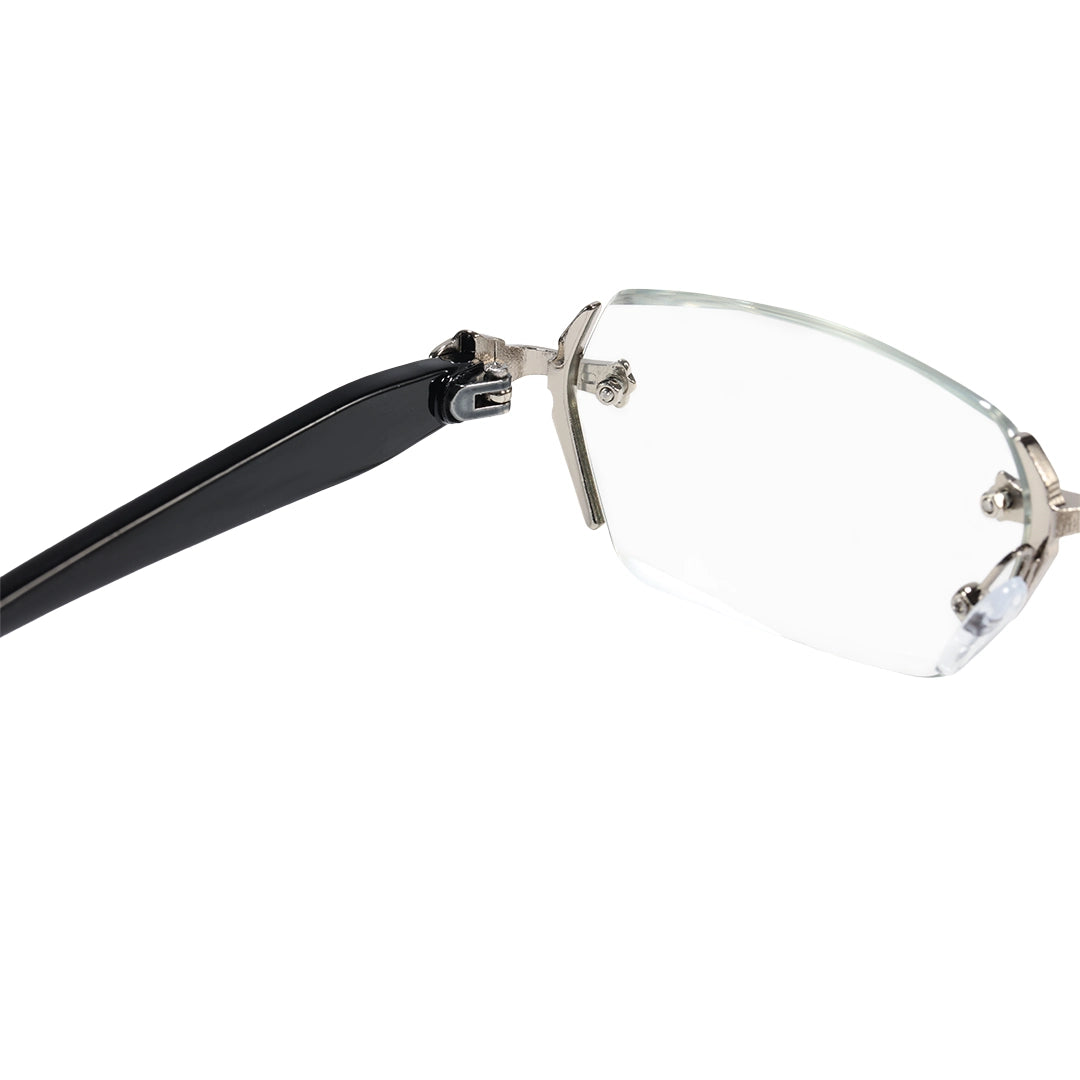 Rimless Metal Anti-Blue Light Reading Glasses 2 Pcs