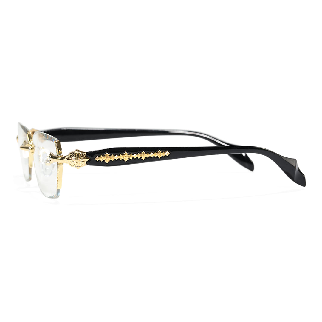 Rimless Metal Anti-Blue Light Reading Glasses 2 Pcs