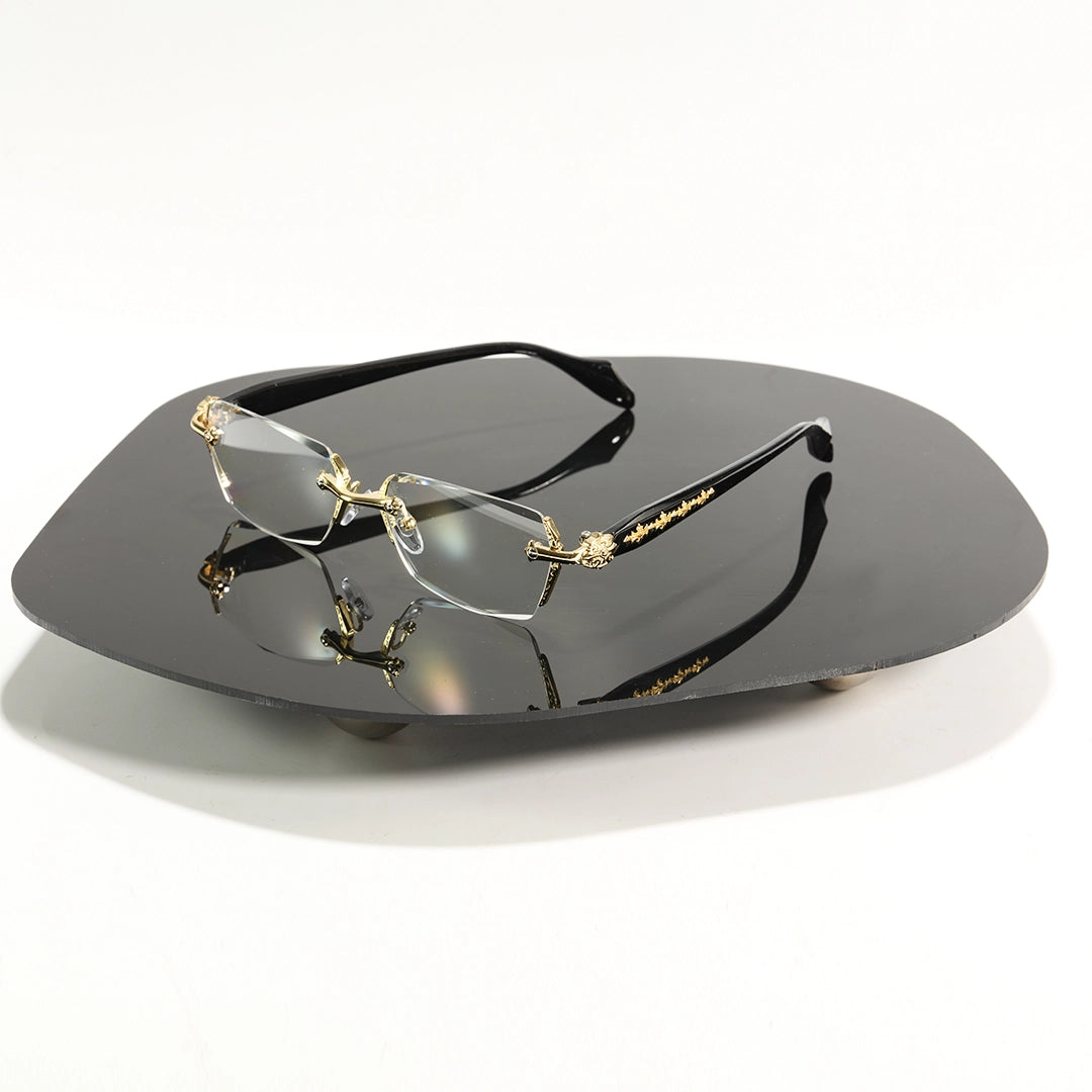 Rimless Metal Anti-Blue Light Reading Glasses 2 Pcs