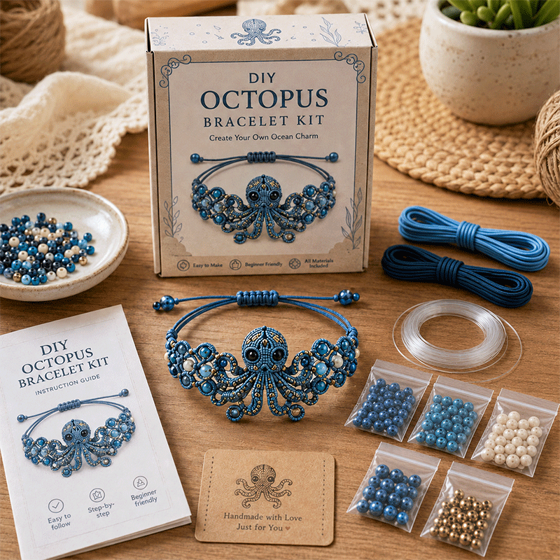 🐙 DIY Beaded Bracelet Making Kit