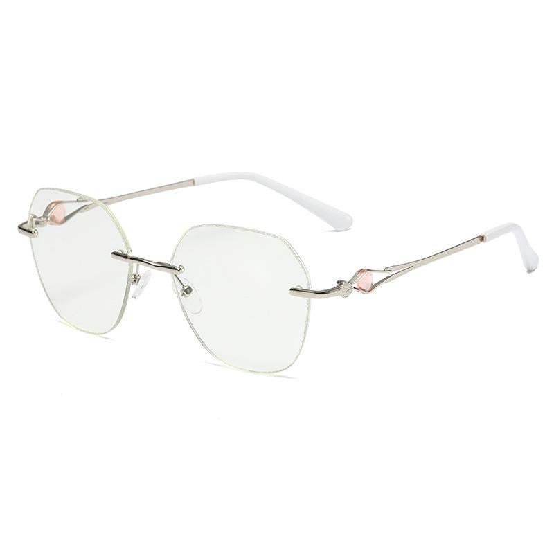 Diamond Rimless Anti-Blue Light Presbyopia Glasses