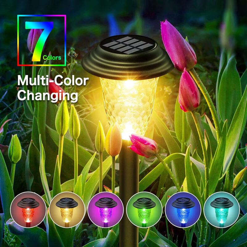 Rainbow Solar Projection Garden Lights – 2 Pack