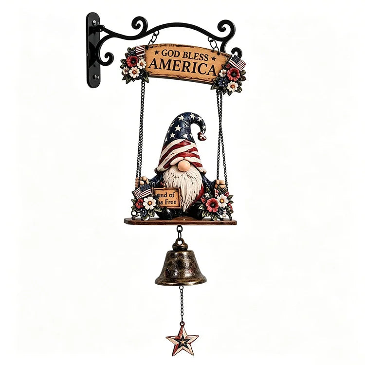 Hand-Painted Gnome Welcome Garden Bell
