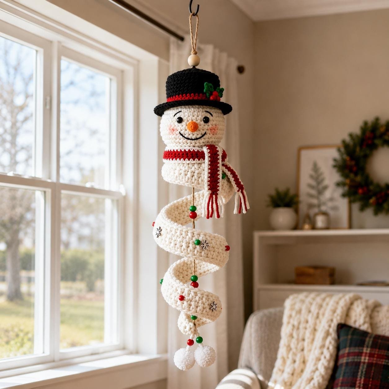Crochet Christmas Spiral Ornament DIY Kit