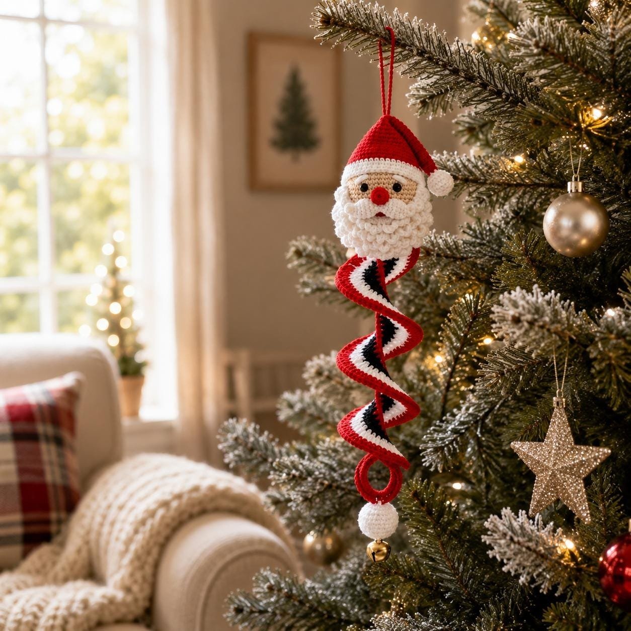 Crochet Christmas Spiral Ornament DIY Kit