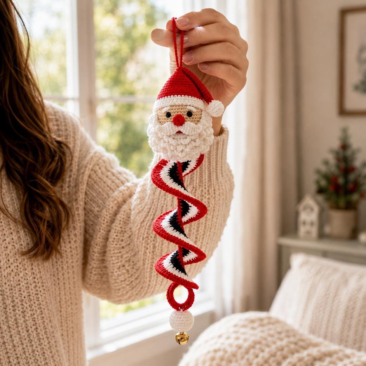 Crochet Christmas Spiral Ornament DIY Kit