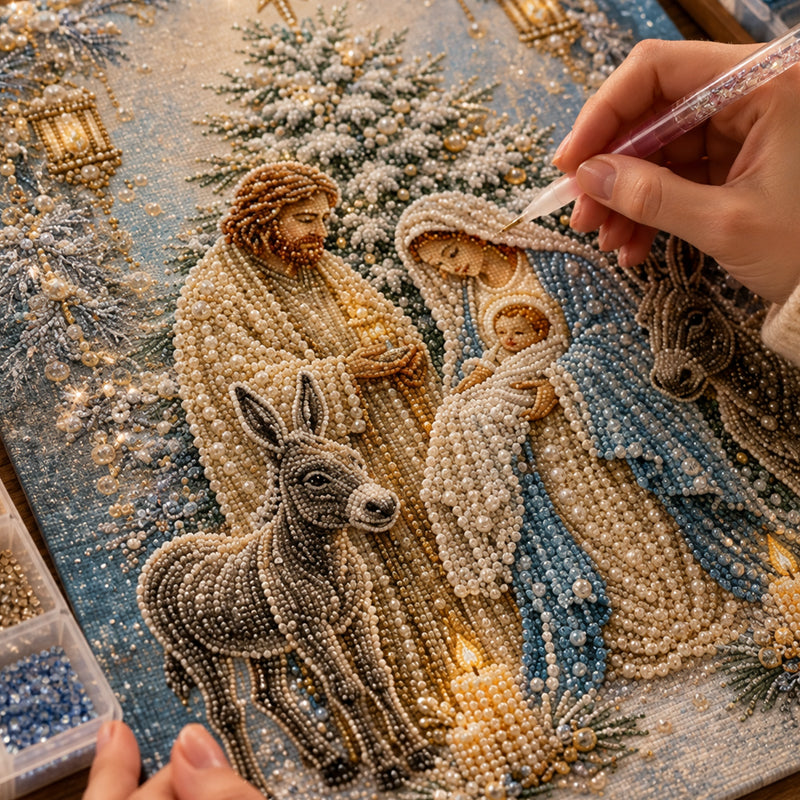 Nativity Scene Crystal Diamond Art Kit