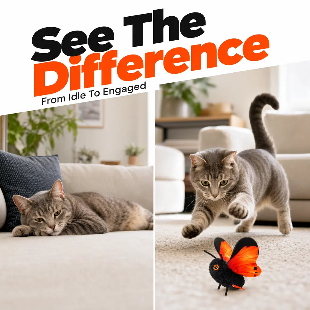 Smart Flapping Butterfly Cat Toy