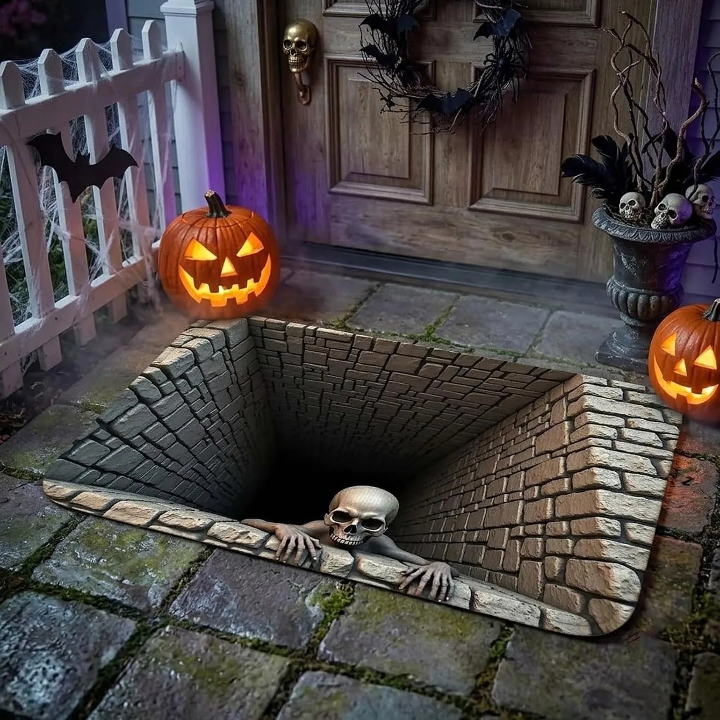 3D Halloween Optical-Illusion Diatomite Floor Mat