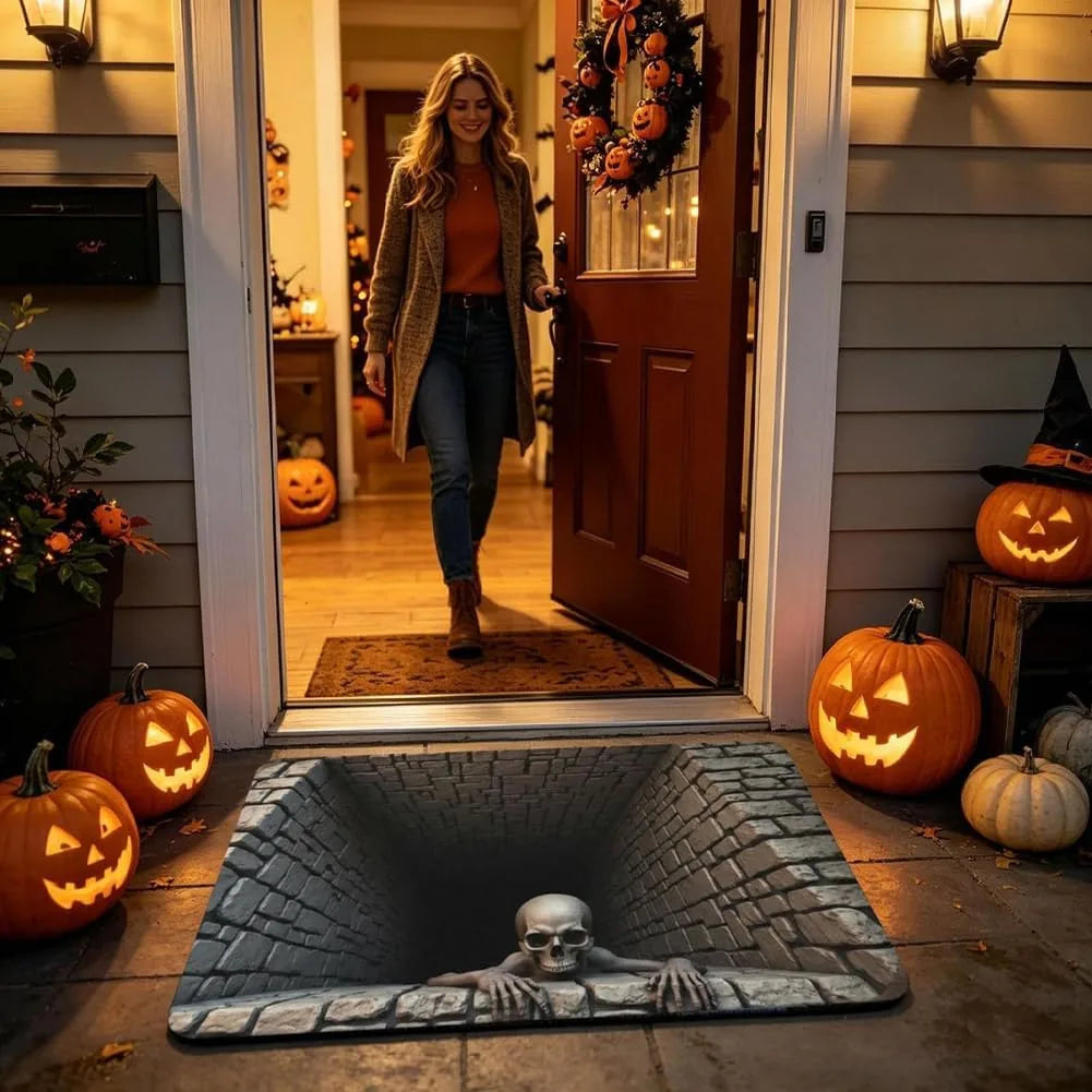 3D Halloween Optical-Illusion Diatomite Floor Mat