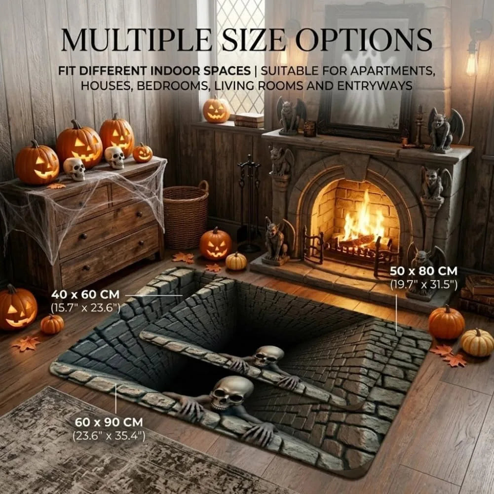 3D Halloween Optical-Illusion Diatomite Floor Mat