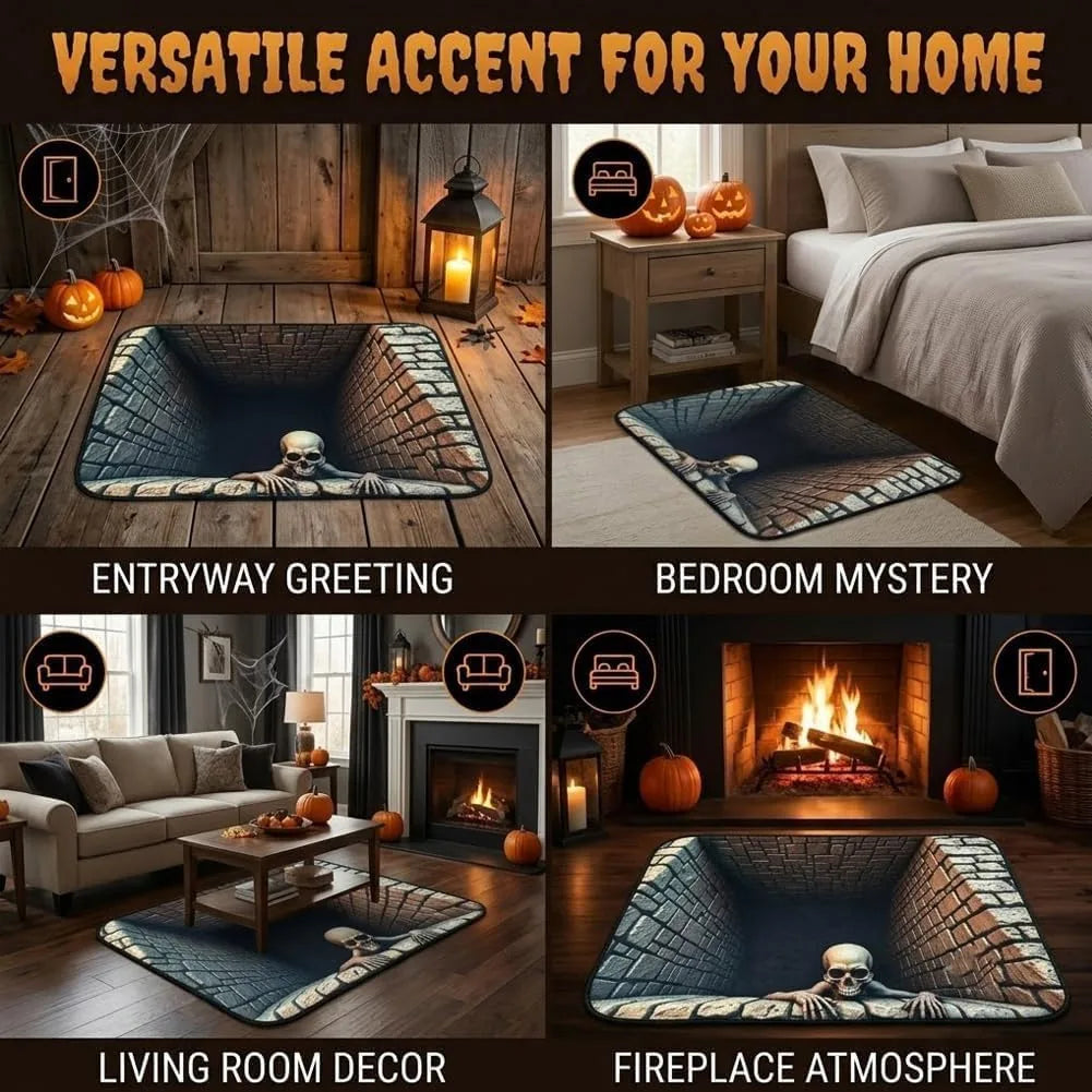3D Halloween Optical-Illusion Diatomite Floor Mat