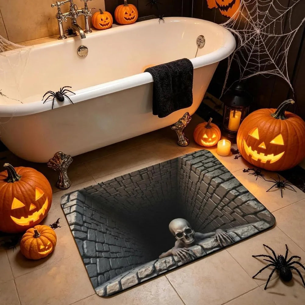 3D Halloween Optical-Illusion Diatomite Floor Mat