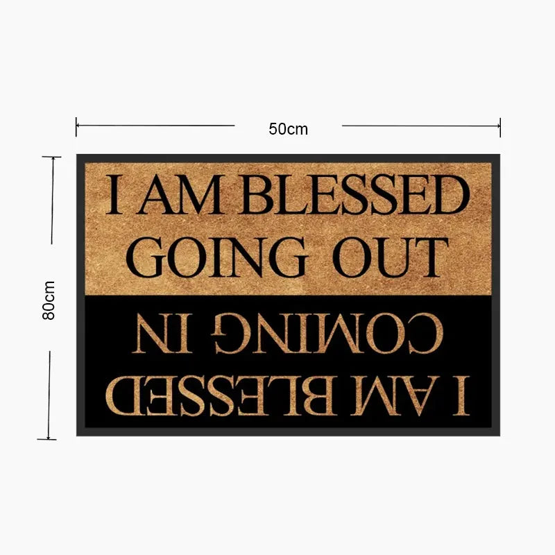 American Letter Crystal-Velvet Floor Mat – 50 × 80 cm