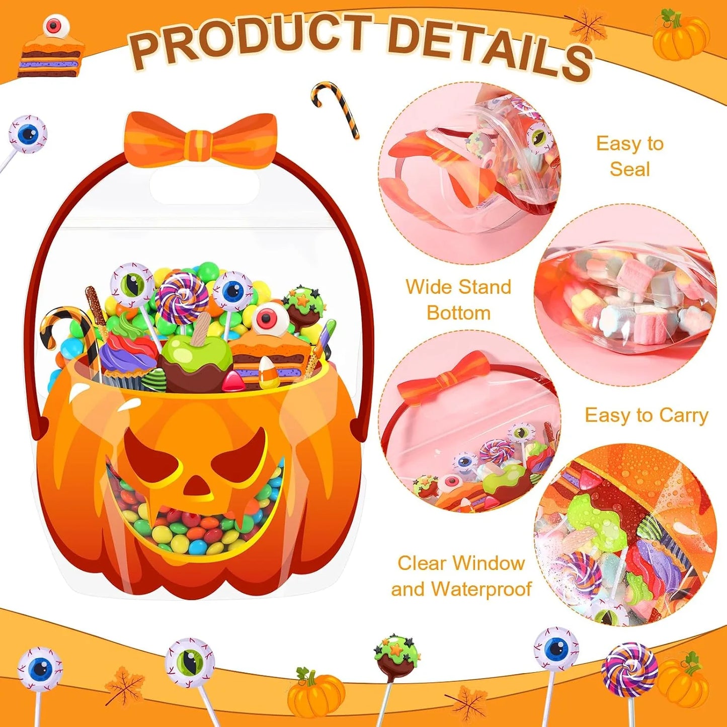 Halloween Cauldron Candy Bags – 20-Piece Set