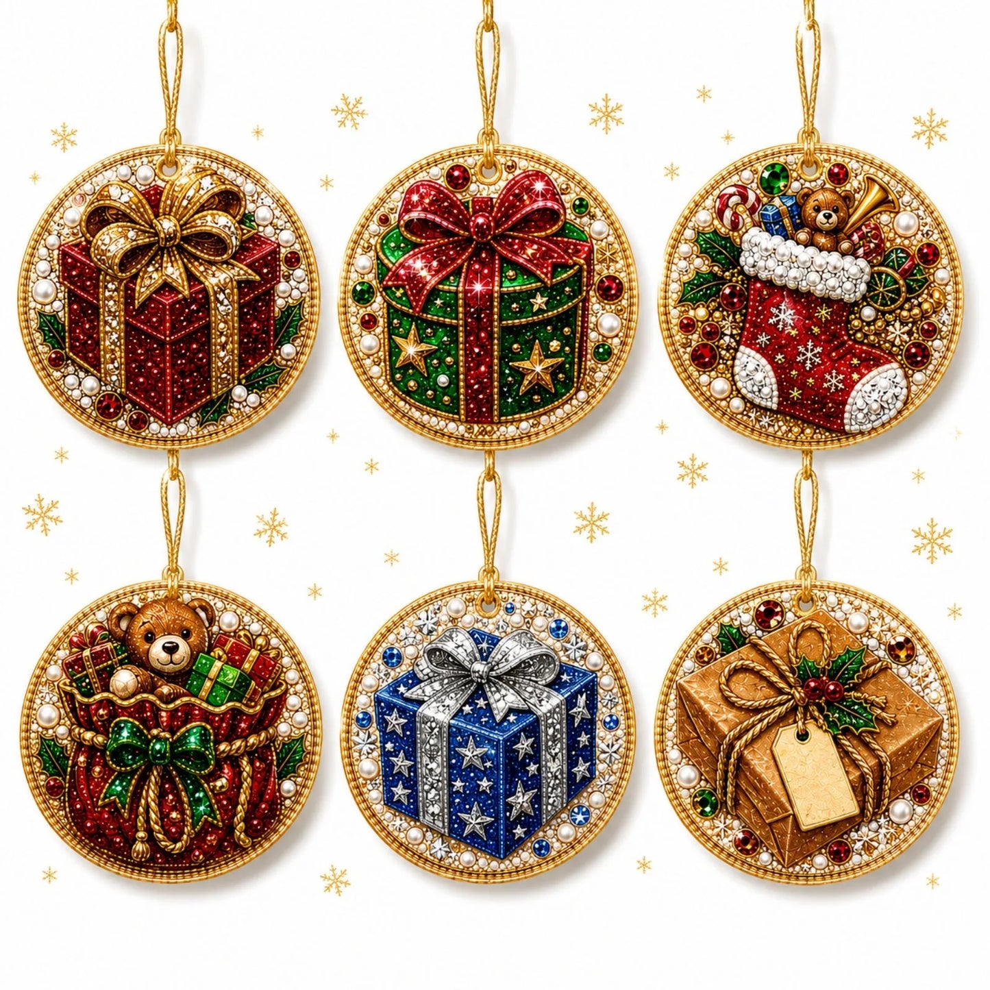 DIY Christmas Wooden Diamond Art Ornament Set