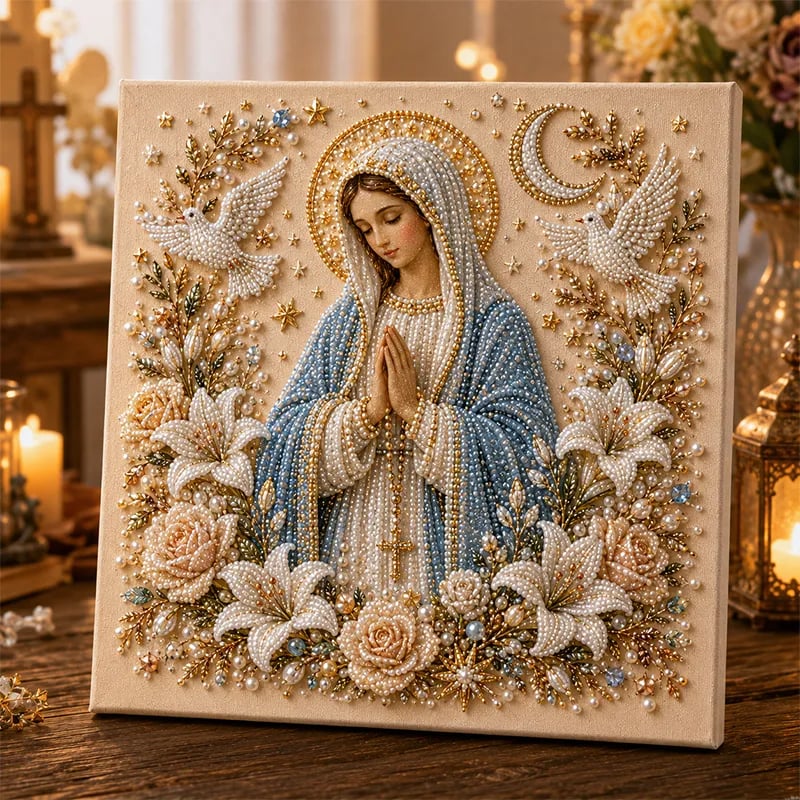 DIY 3D Pearl-Style Christian Faith Art Kit