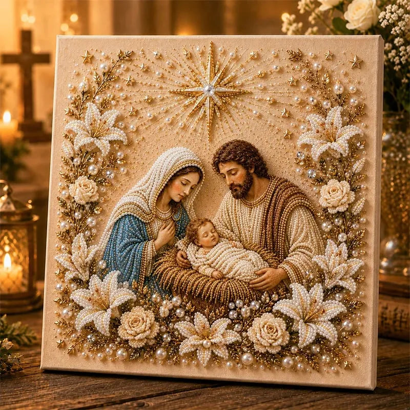 DIY 3D Pearl-Style Christian Faith Art Kit