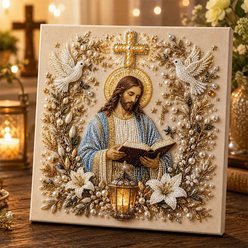 DIY 3D Pearl-Style Christian Faith Art Kit