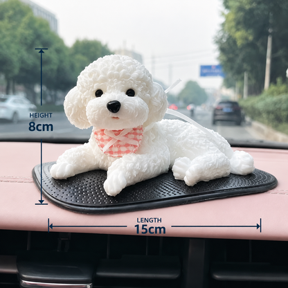 Squeezable Teddy Puppy Dashboard Buddy