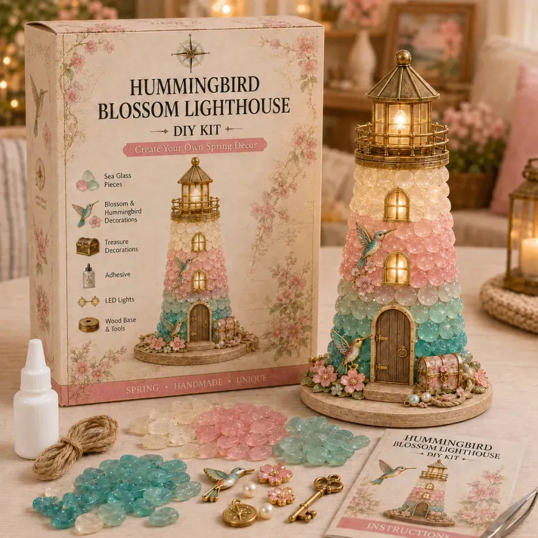 DIY Light-Up Sea Glass Lighthouse Craft Kit – 15 Designs