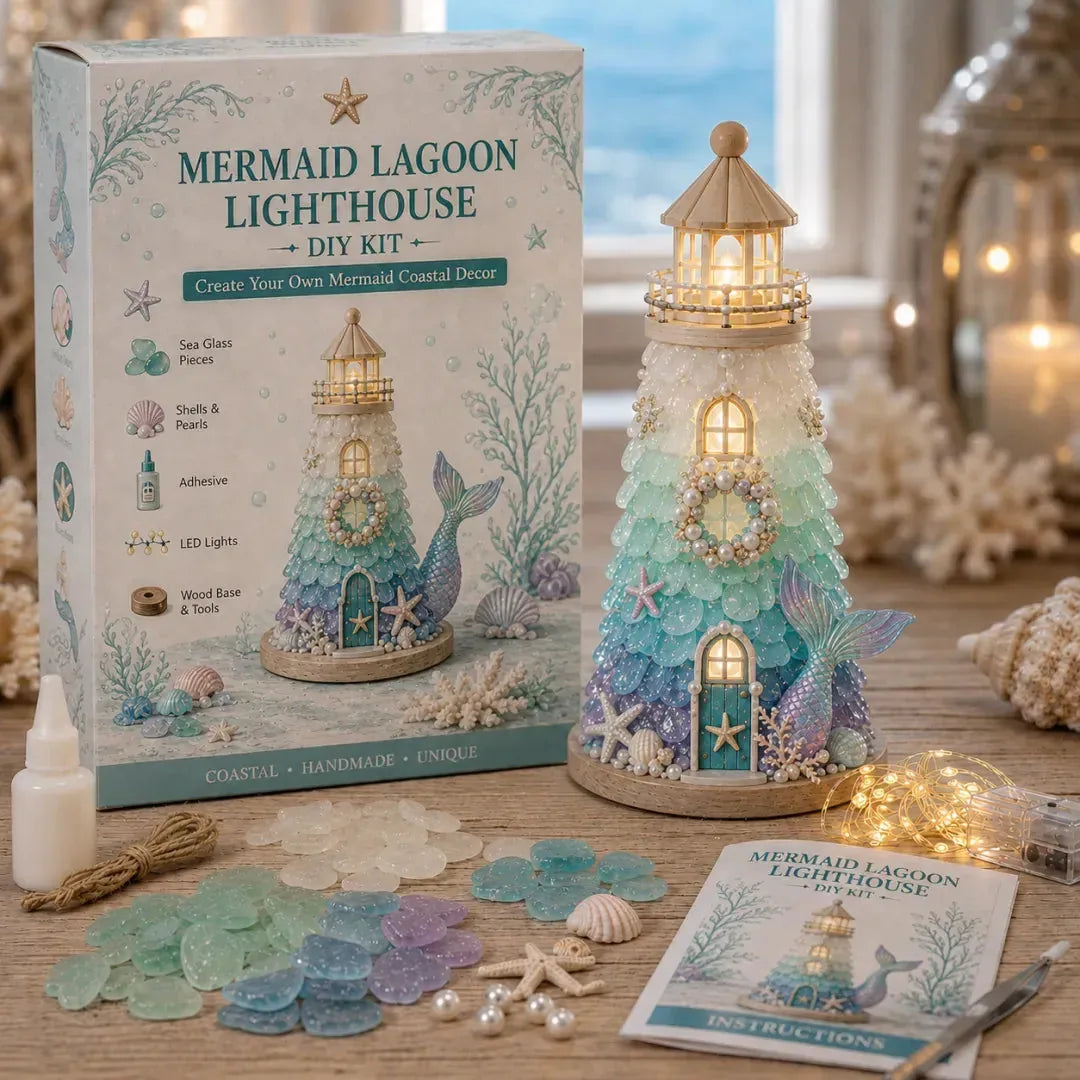 DIY Light-Up Sea Glass Lighthouse Craft Kit – 15 Designs