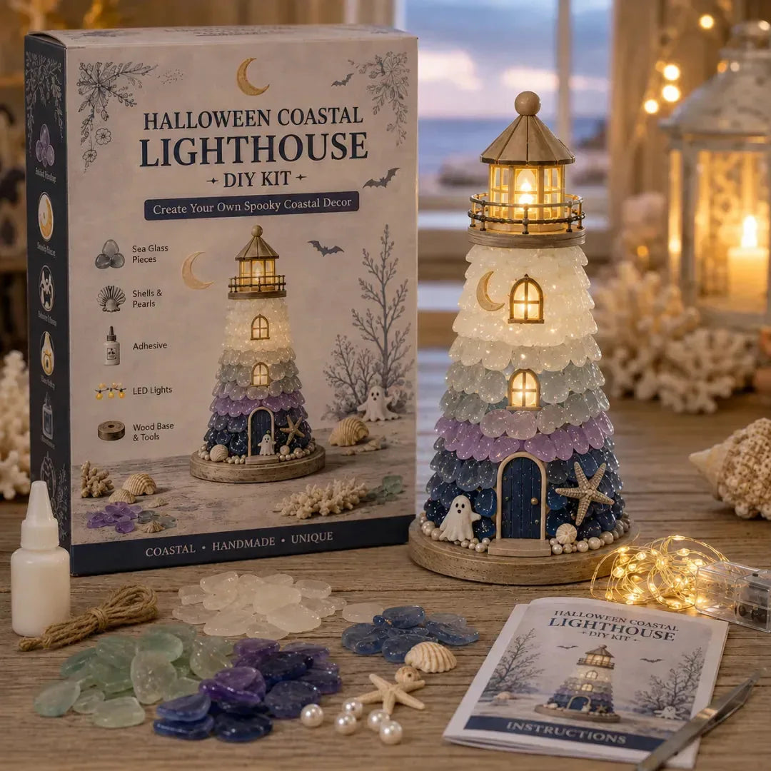 DIY Light-Up Sea Glass Lighthouse Craft Kit – 15 Designs