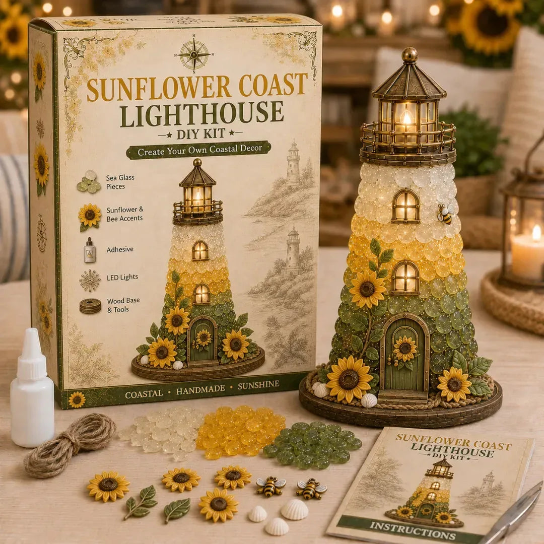 DIY Light-Up Sea Glass Lighthouse Craft Kit – 15 Designs