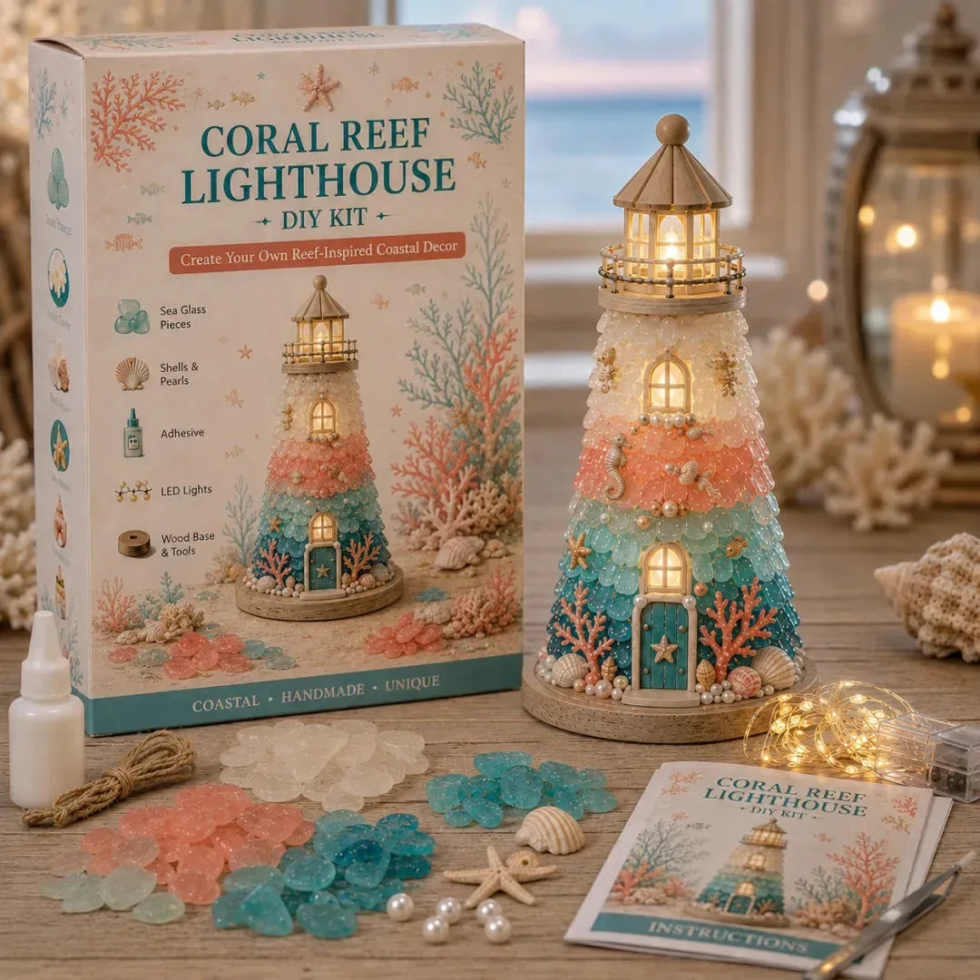 DIY Light-Up Sea Glass Lighthouse Craft Kit – 15 Designs