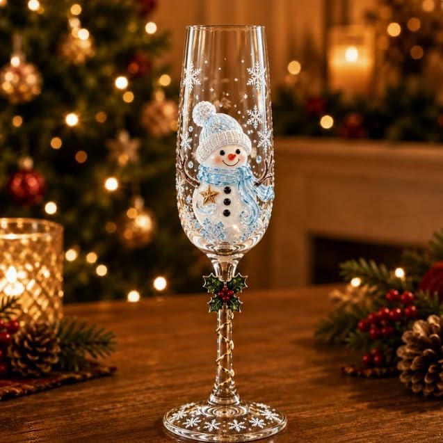 Christmas 3D Champagne Glass Collection