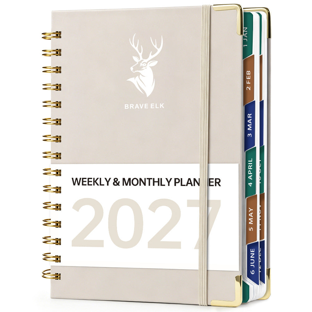 2027 A5 Deer Spiral Planner – 160 Sheets
