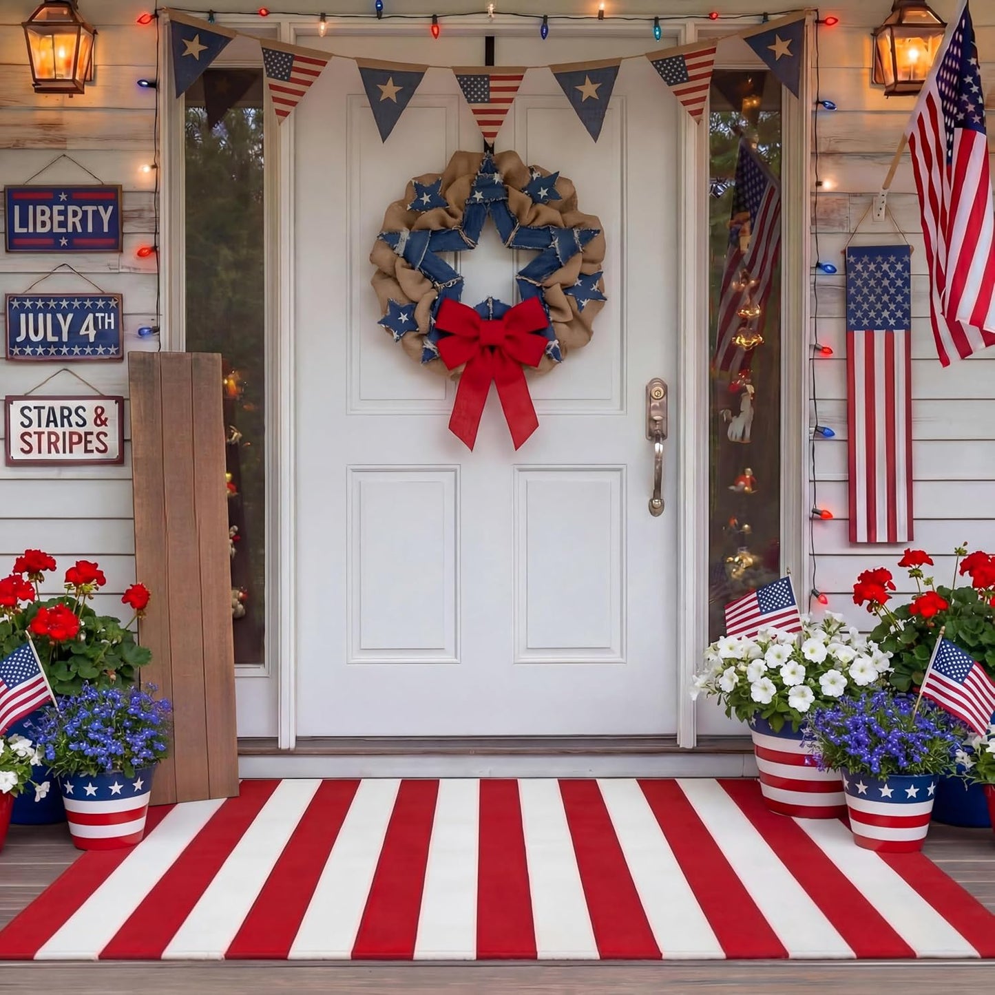 Striped Non-Slip Holiday Doormat – 7 Designs