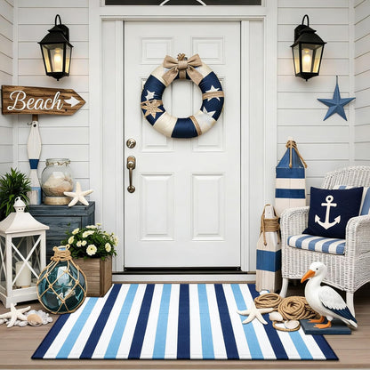 Striped Non-Slip Holiday Doormat – 7 Designs