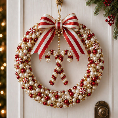 DIY Christmas Pearl Beaded Wreath Kit