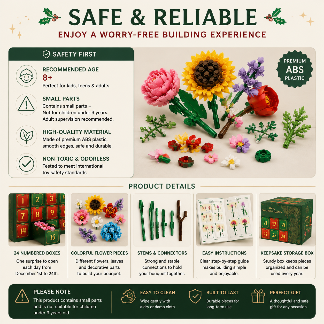Flower Building Blocks Advent Calendar