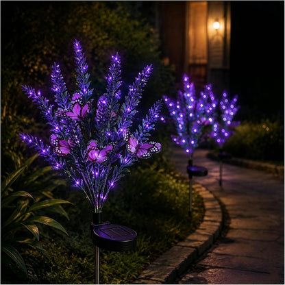 Solar Butterfly Flower Tree Garden Light