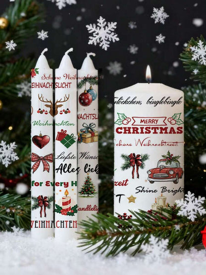 Christmas Candle Transfer Tattoo Set – 9 Sheets