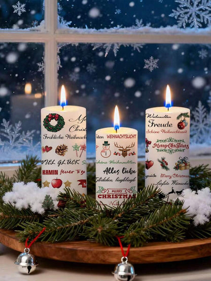 Christmas Candle Transfer Tattoo Set – 9 Sheets