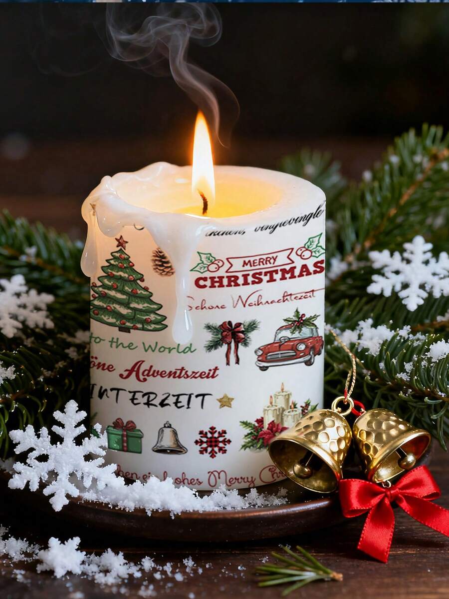 Christmas Candle Transfer Tattoo Set – 9 Sheets