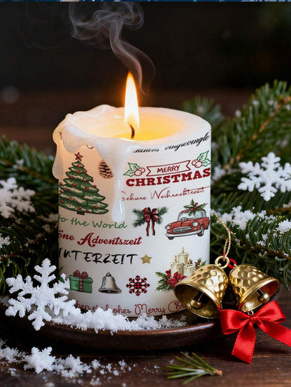 Christmas Candle Transfer Tattoo Set – 9 Sheets
