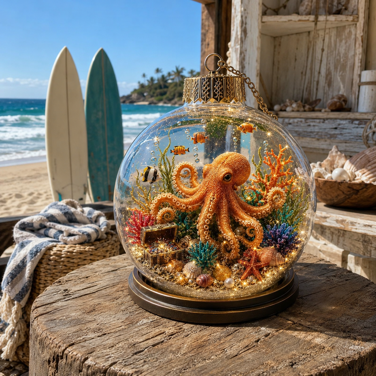Lighted Ocean Animal Diorama Ornament
