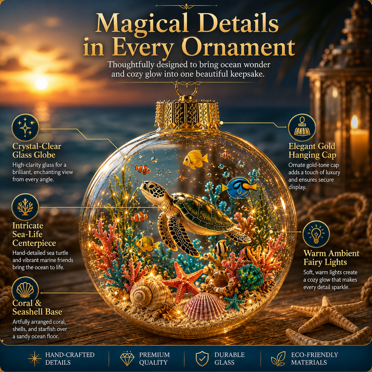 Lighted Ocean Animal Diorama Ornament